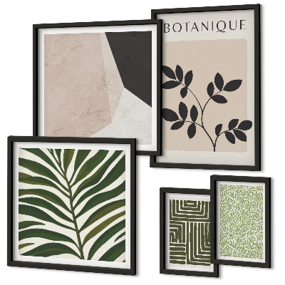 Conjunto de cuadros decorativos Inspiraciones modernas para plantas