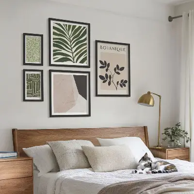 Conjunto de cuadros decorativos con inspiraciones modernas de plantas