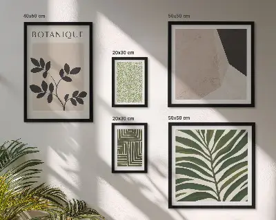 Conjunto de cuadros decorativos con inspiraciones modernas de plantas