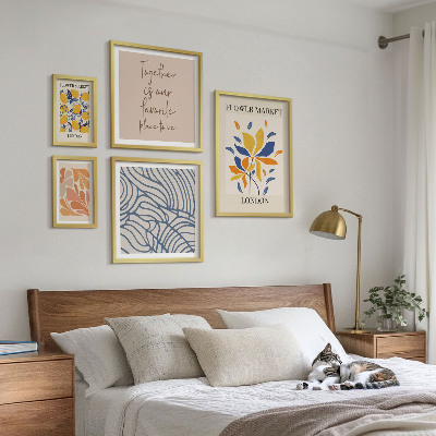 Pared galería de arte Motivos florales Inscripciones de Londres