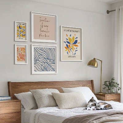 Pared galería de arte Motivos florales Inscripciones de Londres
