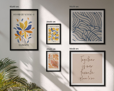 Pared galería de arte Motivos florales Inscripciones de Londres