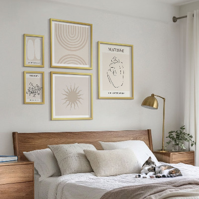 Conjunto de cuadros decorativos Líneas de arte minimalistas