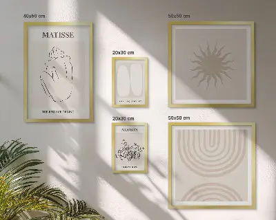Conjunto de cuadros decorativos con diseño de líneas de arte minimalistas