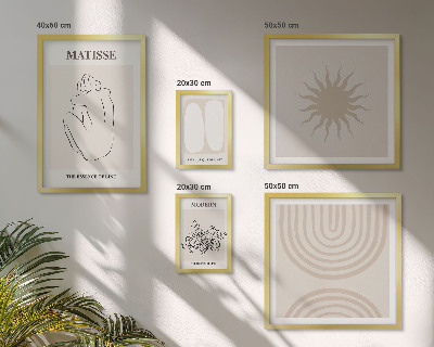 Conjunto de cuadros decorativos Líneas de arte minimalistas