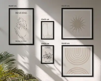 Conjunto de cuadros decorativos con diseño de líneas de arte minimalistas