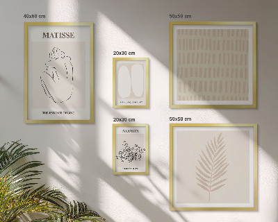 Set de 5 cuadros para salón Formas de estilo minimalista