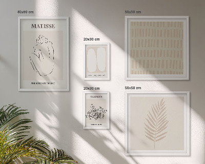 Set de 5 cuadros para salón Formas de estilo minimalista