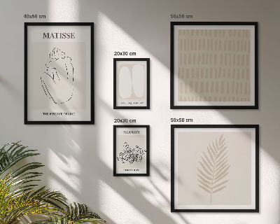 Set de 5 cuadros para salón Formas de estilo minimalista