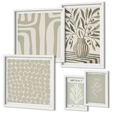 Pared galería de arte Patrones de plantas escandinavas