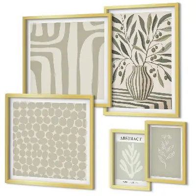 Patrones de plantas escandinavas decoración para pared de galería de arte