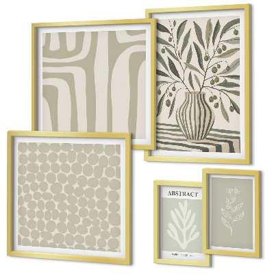 Pared galería de arte Patrones de plantas escandinavas