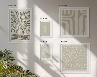 Patrones de plantas escandinavas decoración para pared de galería de arte
