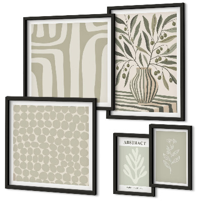Pared galería de arte Patrones de plantas escandinavas