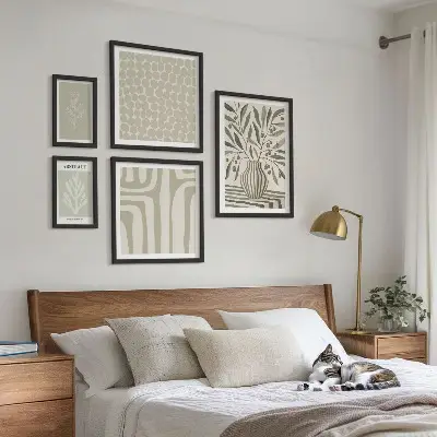 Patrones de plantas escandinavas decoración para pared de galería de arte
