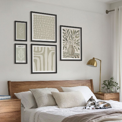 Pared galería de arte Patrones de plantas escandinavas