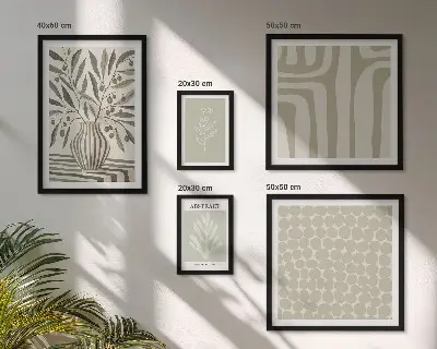 Patrones de plantas escandinavas decoración para pared de galería de arte