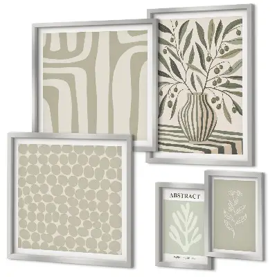 Patrones de plantas escandinavas decoración para pared de galería de arte