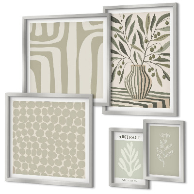 Pared galería de arte Patrones de plantas escandinavas