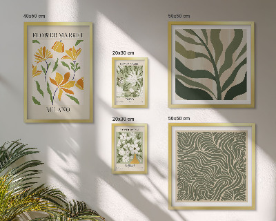 Conjunto de cuadros decorativos motivos vegetales modernos