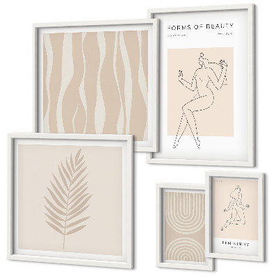 Conjunto de cuadros decorativos Hermosos motivos minimalistas