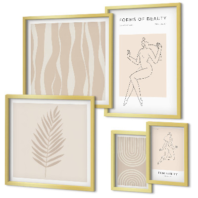 Conjunto de cuadros decorativos Hermosos motivos minimalistas