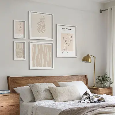 Conjunto de cuadros decorativos con hermosos motivos minimalistas