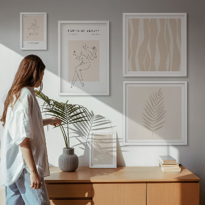 Conjunto de cuadros decorativos Hermosos motivos minimalistas