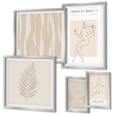 Conjunto de cuadros decorativos Hermosos motivos minimalistas