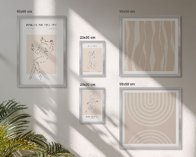 Set de 5 cuadros para salón Formas minimalistas de belleza