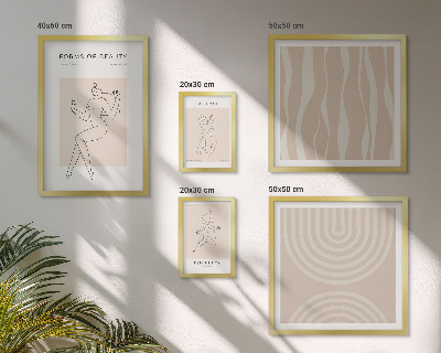 Set de 5 cuadros para salón Formas minimalistas de belleza
