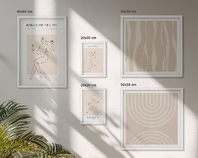 Set de 5 cuadros para salón Formas minimalistas de belleza