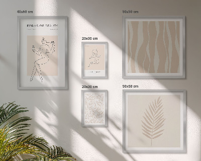 Pared galería de arte Gráficos elegantes de mujeres y plantas