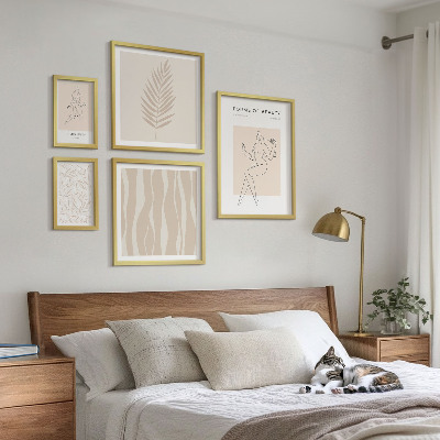 Pared galería de arte Gráficos elegantes de mujeres y plantas