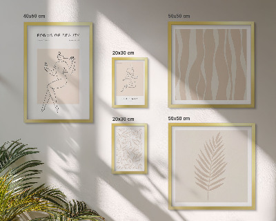Pared galería de arte Gráficos elegantes de mujeres y plantas