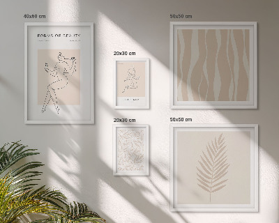 Pared galería de arte Gráficos elegantes de mujeres y plantas