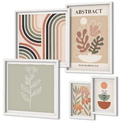 Conjunto de cuadros decorativos Abstracciones vegetales con estilo