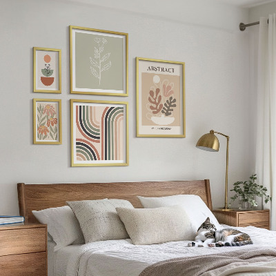 Conjunto de cuadros decorativos Abstracciones vegetales con estilo