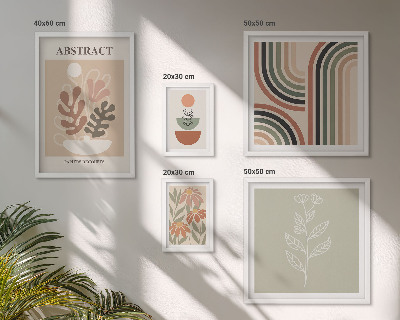 Conjunto de cuadros decorativos Abstracciones vegetales con estilo