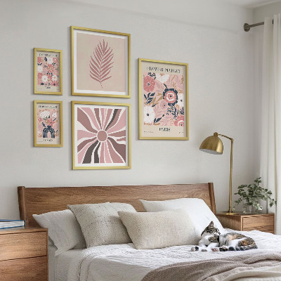 Pared galería de arte Mercados de flores de estilo bohemio
