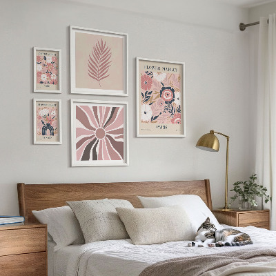 Pared galería de arte Mercados de flores de estilo bohemio