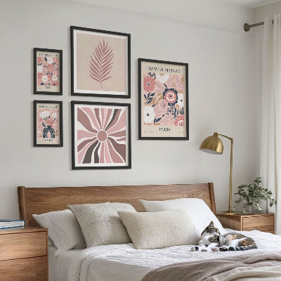 Pared galería de arte Mercados de flores de estilo bohemio