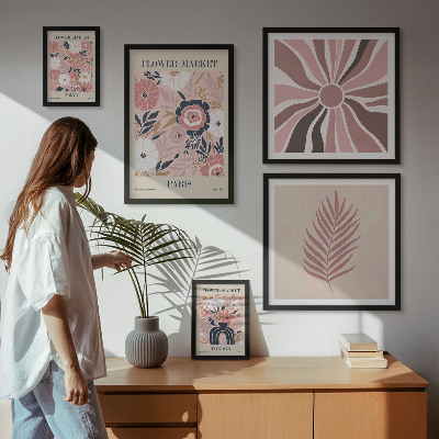 Pared galería de arte Mercados de flores de estilo bohemio