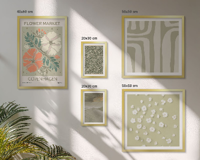 Conjunto de cuadros decorativos Estampados bohemios con motivos vegetales