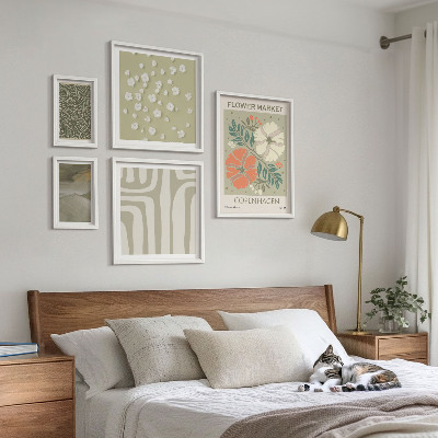 Conjunto de cuadros decorativos Estampados bohemios con motivos vegetales