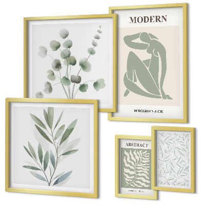 Pared galería de arte Elegantes motivos decorativos de plantas
