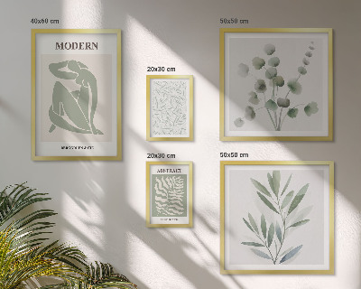 Pared galería de arte Elegantes motivos decorativos de plantas