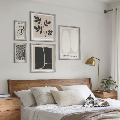 Conjunto de cuadros decorativos Líneas minimalistas con gráficos elegantes
