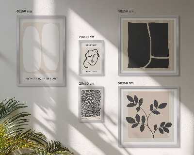 Conjunto de cuadros decorativos Líneas minimalistas con gráficos elegantes