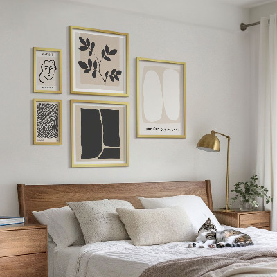 Conjunto de cuadros decorativos Líneas minimalistas con gráficos elegantes